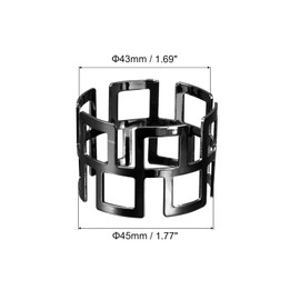 sourcing map Pack of 6 Metal Napkin Rings Hollow Cut Napkin Ring Holder Buckle Set for Dining Table Decorations Wedding Birthday Holiday Party Black