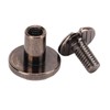 200 Sets Chicago Screws 9.5x8mm DIY Uniform Coating Brass Leather