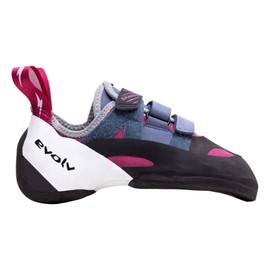 EVOLV Shaman LV Rock Climbing Shoe for Sport, Bouldering, & Multi-Pitch Climbing - Beet Red/Slate - 8 (US Women's)