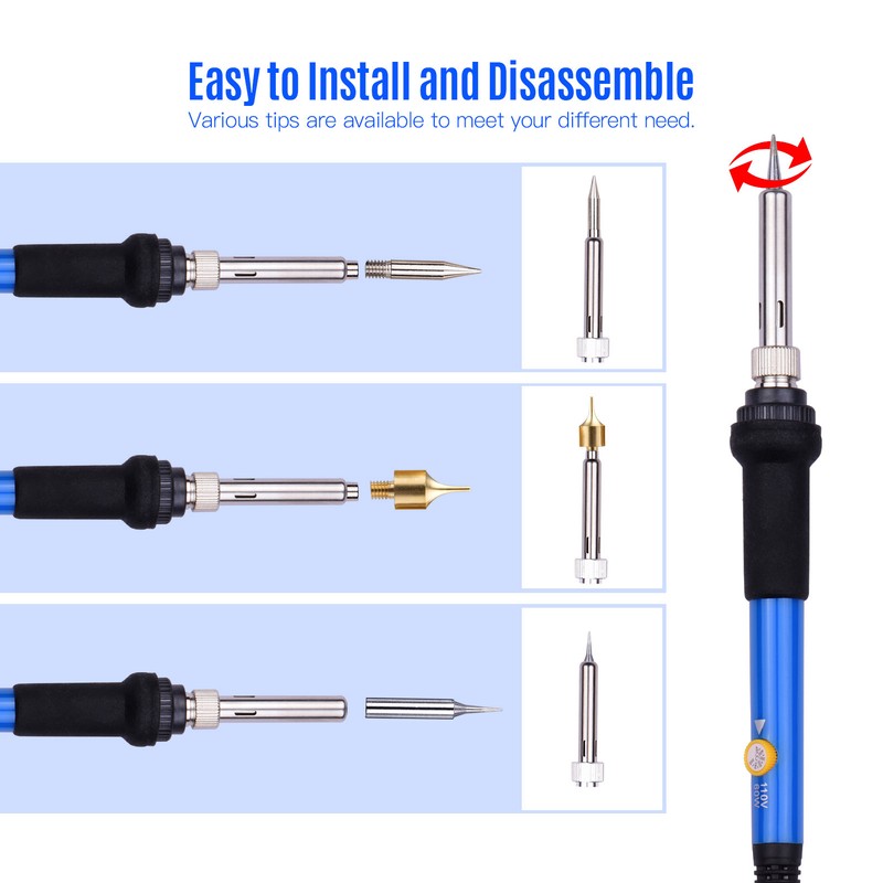 79PCS Burning Tool Kit Professional Pyrography Pen Soldering Iron Set