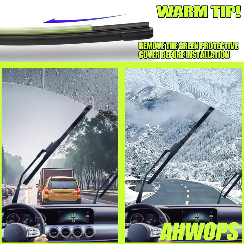 AHWOPS Front Wiper and Rear Wiper Blade Replacement for 2021-2023