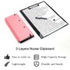 Nursing Clipboard Foldable, 3 Layers Nurse Clipboard with Quick Access