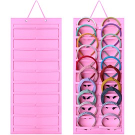 SMUK Hanging Headband Holder Organizer for Girls, Wall-mount Headband Storage Display for Women, Head Band Hair Accessories Organizer On Wall, Door, Wardrobe