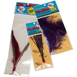 CoolCyberCats The Da Bird Super Pack (Includes 1 Da Bird Original 36" Single Pole Cat Toy, Feather Refill, Sparkly Attachment, Kitty Puff Attachment & Peacock Feather)