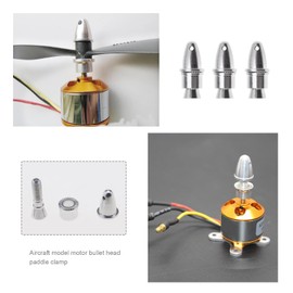 EMSea 4X 3.17mm Aluminum Bullet Propeller Holder/Adapter for RC Airplane Silver
