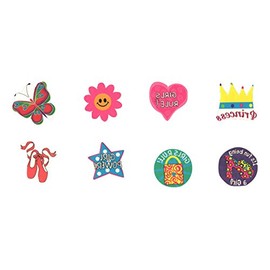 It's Fun Being a Girl Tattoo Set (8 Tattoos, 8 Styles; 1.5" Each)