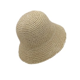Womens Floppy Big Beach Straw Hats Wide Brim Crotchet Sun Hat Foldable Packable Soft Lightweight and Breathable Summer Outdoor Vacation Travel Straw Hat (US, Alpha, One Size, Beige 2)