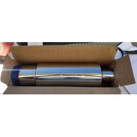 EVIL ENERGY 4" Outlet Exhaust Muffler Stainless  Exhaust Tip Universal 18.5"