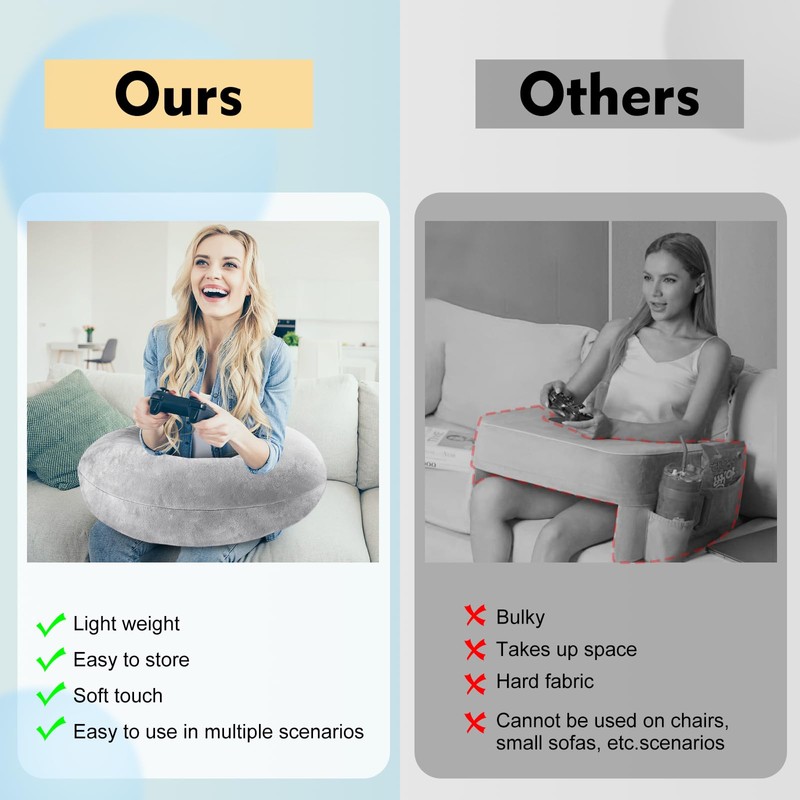 vamorry Gaming Pillow Arm Support Pillow for Bed & Sofa: