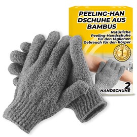 Körperpeeling-Handschuh – Körperpeeling-Schwamm – Crin-Handschuh – Reinigung und Peeling – entfernt abgestorbene Zellen, verbessert die Durchblutung, glättet die Haut – alle Hauttypen – (Packung mit 2