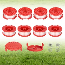 String Trimmer Spool Line Compatible with Craftsman Weed Eater CMZST065 CMCST900 CMEST913 CMCST920, Replacement Spool Line & Cover Compatible with Craftsman Weedwacker CMZST120SC CNCST910 CMCST915