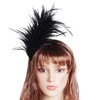 Lystaii 1920s Feathers Fascinator Headband 50s Prom Queen Headpiece for
