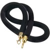 JAPCHET 4 Pack 6.5 Feet Velvet Rope, Black Velvet Stanchion
