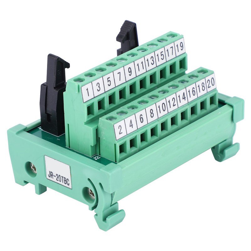 Terminal Block Connector PLC Module IDC-20P 35mm DIN Rail Wiring