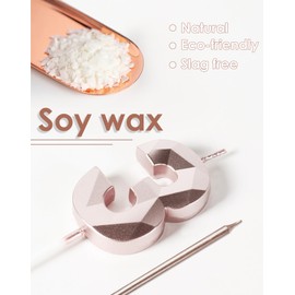 Rose Gold 50 Candle Set with 6 Long Candles - Perfect for Birthday Parties, Weddings, and Anniversaries