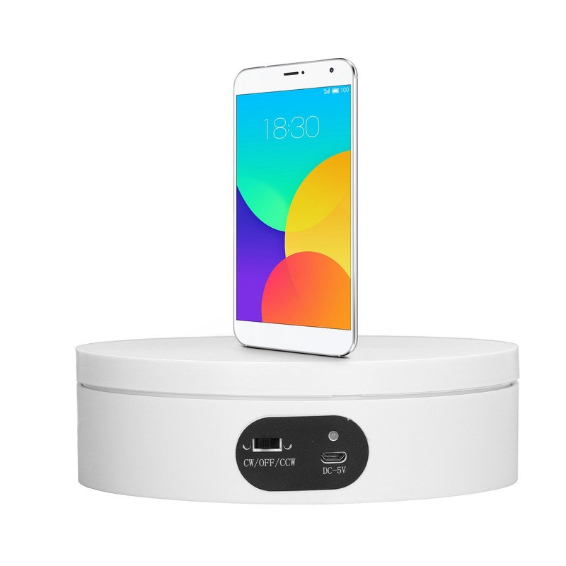 Rotating Display Stand White Epoxy Resin Flashing Motorized Rotating Display