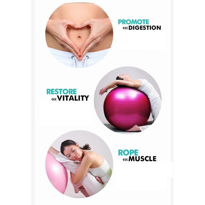 Gaorui Exercise Fitness Aerobic Ball for Gym Yoga Pilates Pregnancy