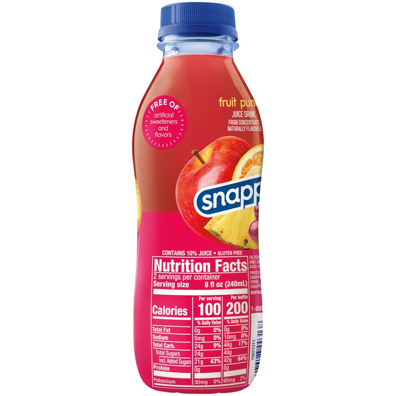Snapple Fruit Punch Juice Drink, 16 fl oz recycled plastic