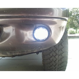 Blue LED 4-Inch Round Hybrid Fog and Driving Lamp Set