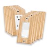 10 Pieces Wood Single Rocker Light Switch Plate 4.5" X