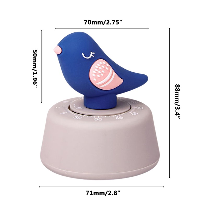 Cute Cartoon Bird Timer Kitchen Alarm Timer Time Management Tool