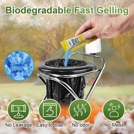 AOKE Portable Toilet Powder, 100 Pack Poo Gel for Camping Eco Absorbent Gel Liquid Waste Gelling and Deodorizing Powder, Emergency Toilet Waste Treatment for Outdoor Camping Hiking