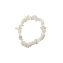 VIE Naturals Gemstone Chip Stretch Bracelet, White Agate, One