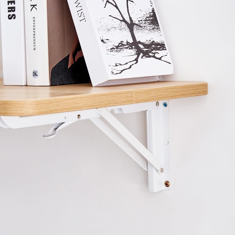 Wall Mounted Folding Table 31.5”Lx15.7”W, Space-Saving Fold Down Desk for