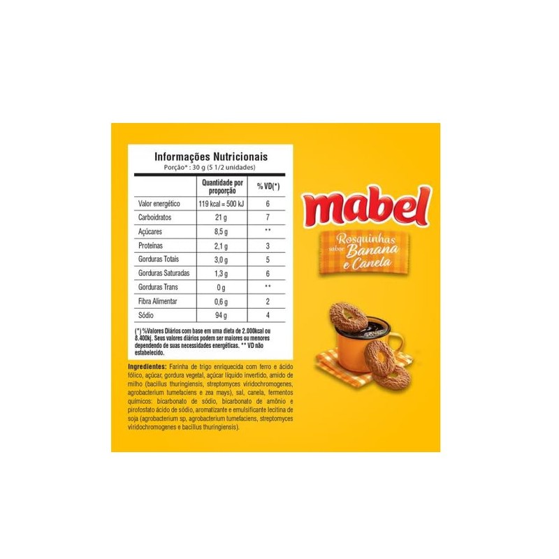 Mabel - Rosquinhas Sabor Banana e Canela - Banana and
