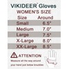 VIKIDEER Side Button Long Leather Gloves for Women with Plush