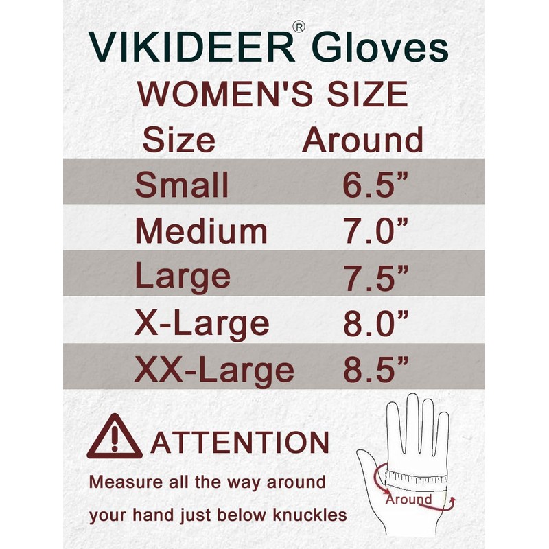 VIKIDEER Side Button Long Leather Gloves for Women with Plush