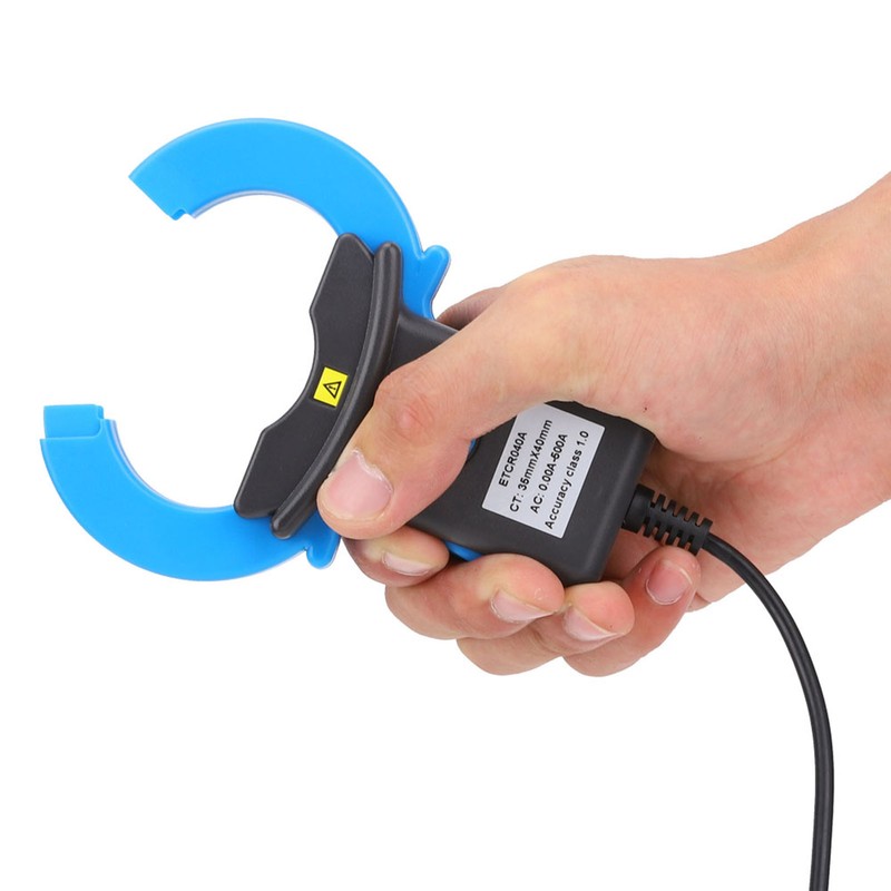 Clamp Current Sensor Leakage Detection Electrical Industrial Measuring Instrument Blue