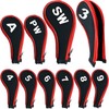 Golf Iron Head Covers Neoprene Long Cover with Zipper 10