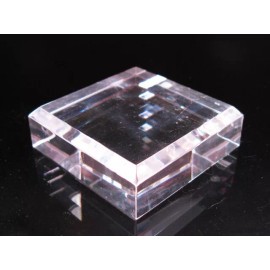 TEN 2.5" Beveled Acrylic Square Bases Stands Mineral Mounting Display 6.3 cm