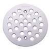 TRUSTMI 4 1/4-inch Screw-in Shower Drain Grate Replacement Cover, Chrome,