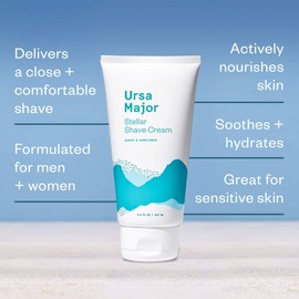 Ursa Major Ursa Major Natural Shave Cream | Non-irritating, Vegan and Cruelty-Free | Formulated for Men and Women | 5.3 ounces