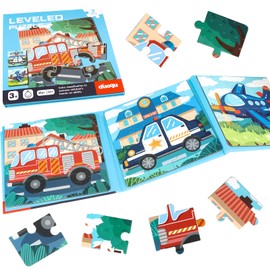 Magnetic Puzzle, Magnetic Game Puzzle, Magnetic Puzzle from 3 4 5 Years, 12-16-20 Magnetic Puzzle Piece Vehicle Children's Puzzle for Children in Car Ride Aeroplane Children's Birthday Gifts