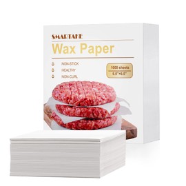 SMARTAKE 6 x 6 Inches Wax Paper for Food, 1000 Pcs Non-Stick Hamburger Patty Paper, Square Sandwich Separators Wrapping Paper, for Lunch, Restaurants, Barbecues, Picnics, Parties, White