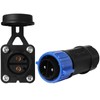 Trolling Motor Plug Receptacle Set, 12V/24V/ 36V/48V Plug for Trolling