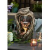 Hi-Line Gift Ltd. TREETRUNK Tabletop Fountain with Warm White LED