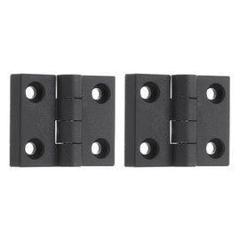 uxcell 2Pcs Adjustable 180 Degree Hinges, 50mmx60mm Nylon Locking Leaf Table Hinges, Bifold Door Drop Leaf Hinge for Wooden Box Dining and Table Cabinets, Black
