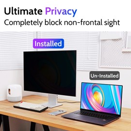 Peslv Computer Privacy Screen 27 Inch for 16:9 Widescreen Monitor, Removable 27inch Anti Blue Light Anti Glare Monitor Privacy Filter Shield (23 9/16" x 13 1/4")