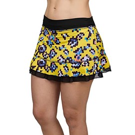 SOFIBELLA UV Colors Doubles 13in Womens Tennis Skirt - Leo/M