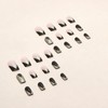 MISUD Medium Square Press on Nails Squoval Fake Nails Black