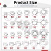 Hilitchi 400PCS 6 Sizes British 304 Stainless Steel External Star