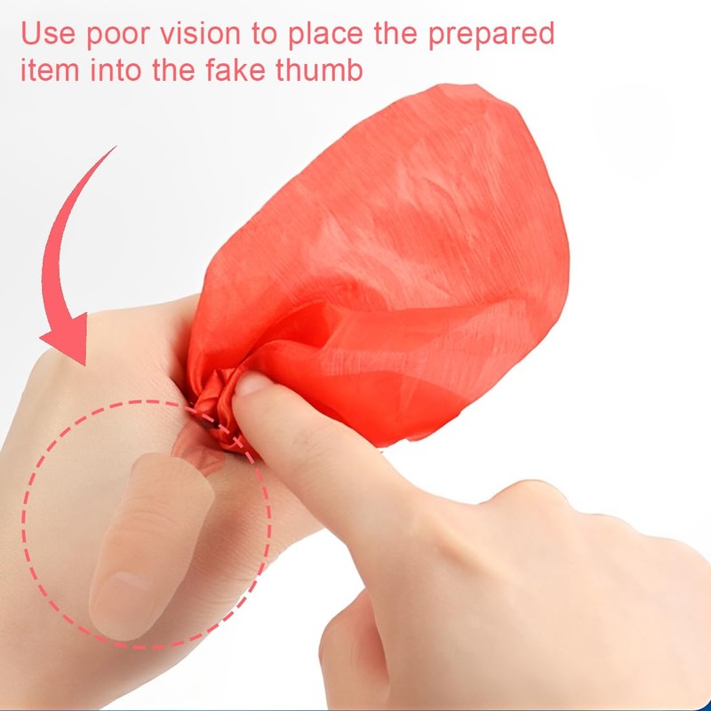 Pack of 4 Magic Tricks, Magic Thumb Tip, Soft Plastic