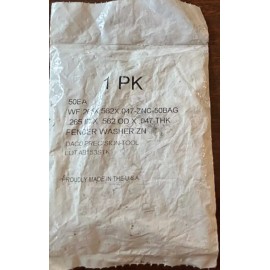 DACO PRECISION TOOL FENDER WASHERS; WF .265 ID x .562 OD x .047 THK ZN; PK OF 50