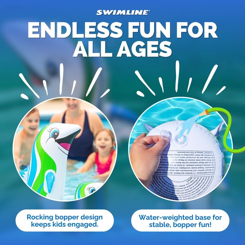 SWIMLINE Inflatable Bop Bag Pool Float – Fun Poolside Activity