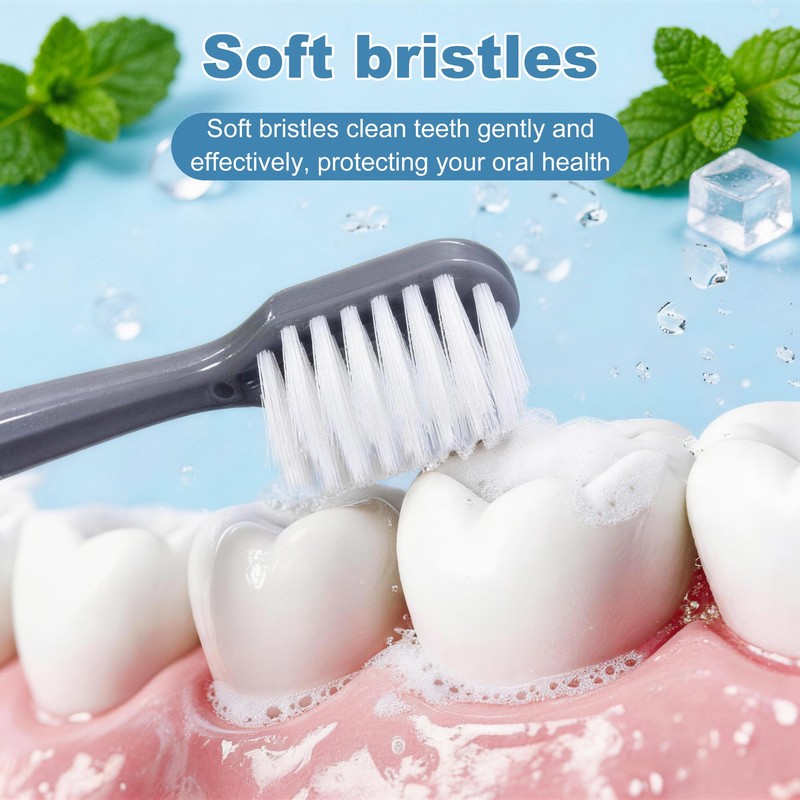 Toothbrush and Toothpaste Set,Bulk Travel Toothbrush Kit (5-Pack)