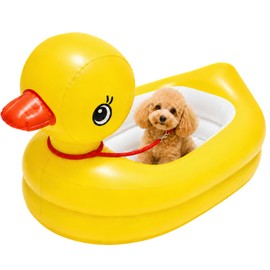 Pet Float, Pet Pool, 2-Way, Shampoo, Foldable, Bathtub, Duck, Water Play, Foldable, Convenient Storage, Home Use